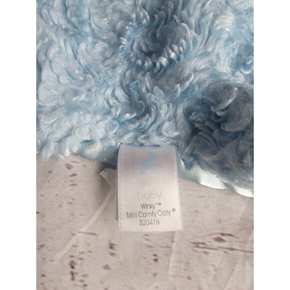 Gund Winky Mini Comfy Cozy BlueLamb Security Blanket Lovey Baby Satin Sheep - Picture 4 of 7